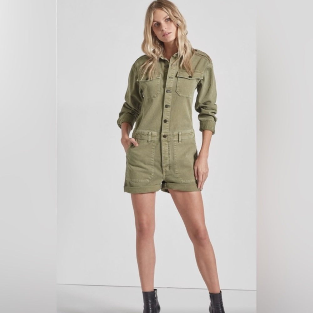 Current/Elliott The Crew Shortall, Covert Green, size 3, NWT